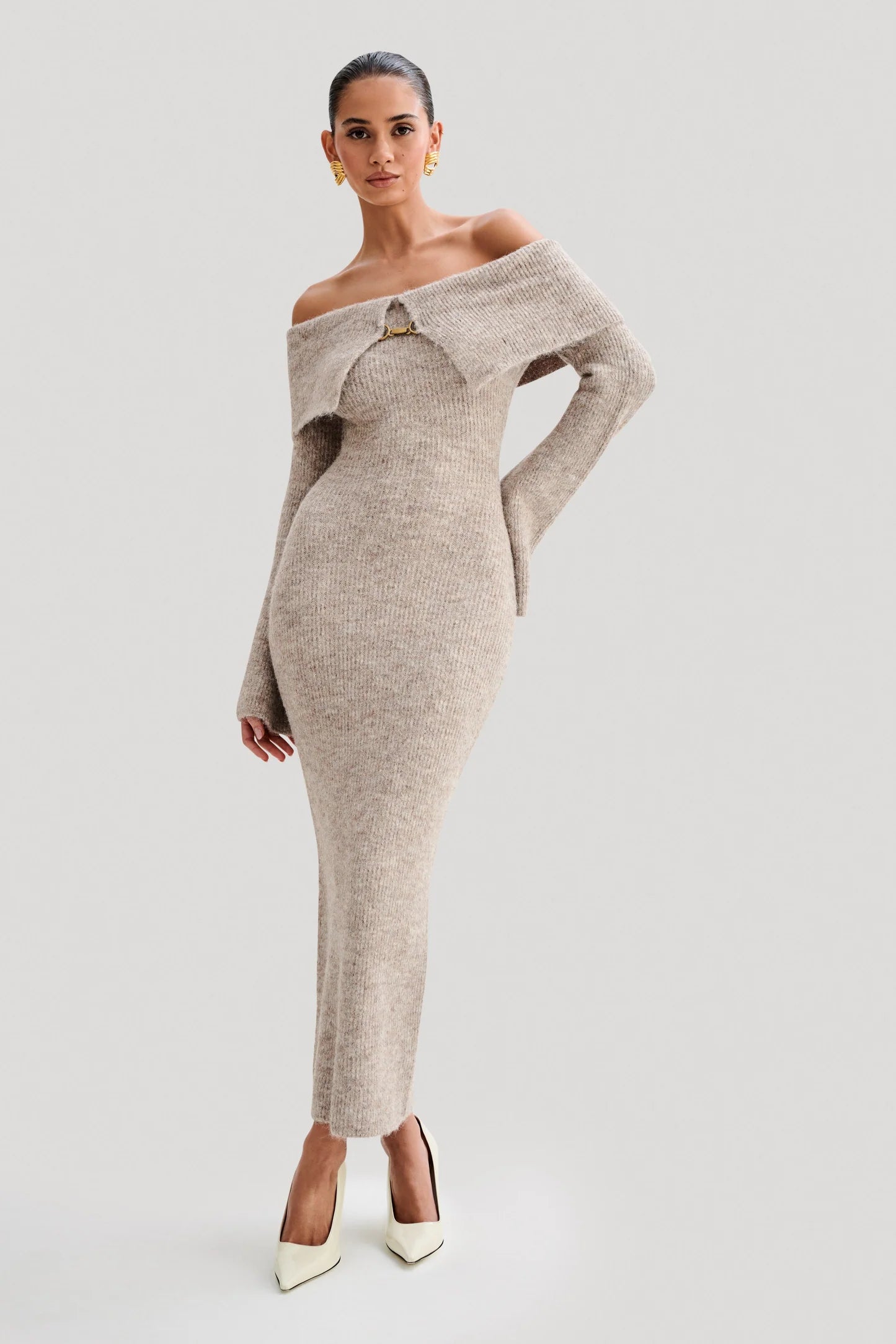 Luna | Off-Shoulder Knit Dress